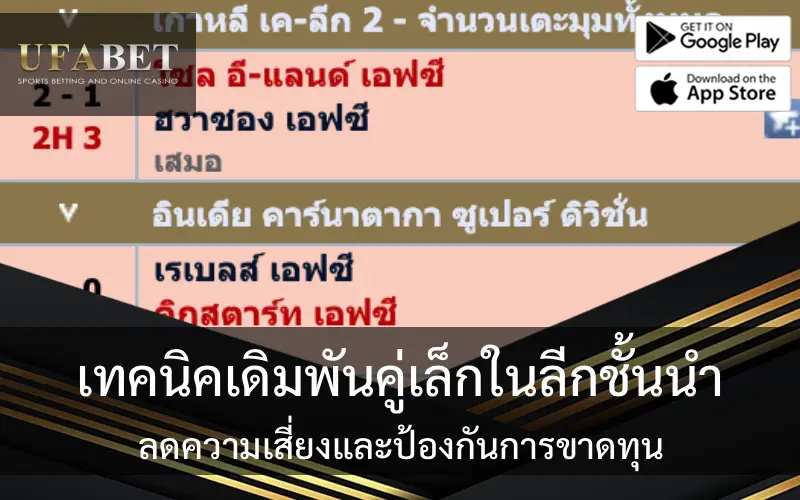 เทคนิคเดิมพันคู่เล็กในลีกชั้นนำ ลดความเสี่ยงและป้องกันการขาดทุน